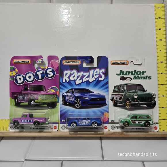 Matchbox Candy Cars Limited Edition Junior Mints Razzles And Dots New - Picture 2 of 6